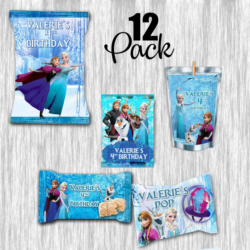 Frozen Bundle Party Labels or Finished Snacks