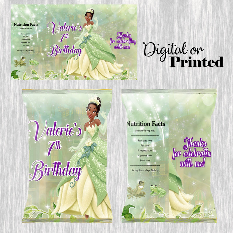 Tiana Bundle Party Labels or Finished Snacks