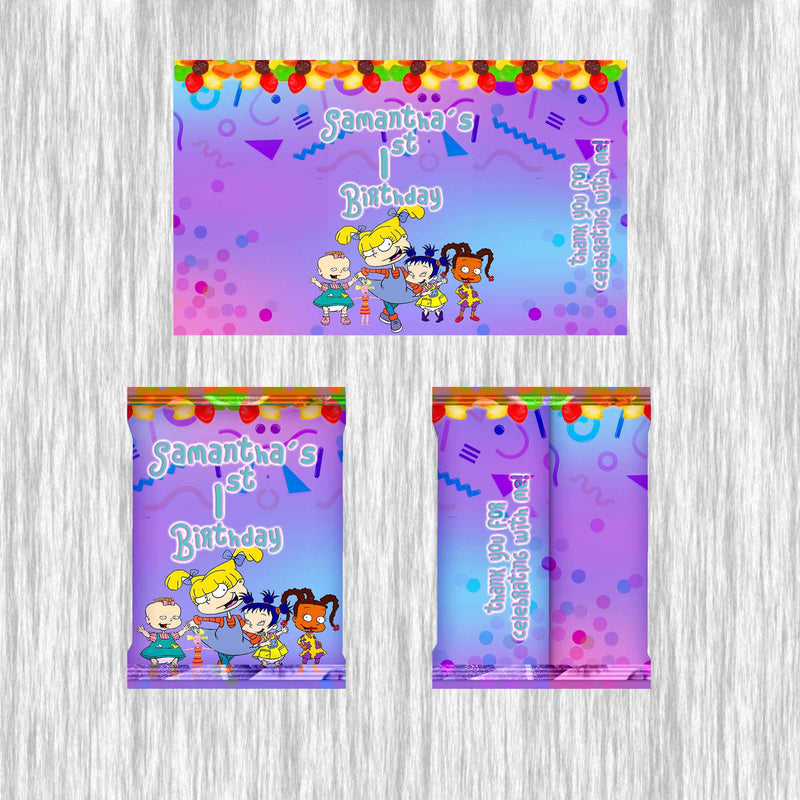 Rugrats purple Bundle Party Labels or Finished Snacks