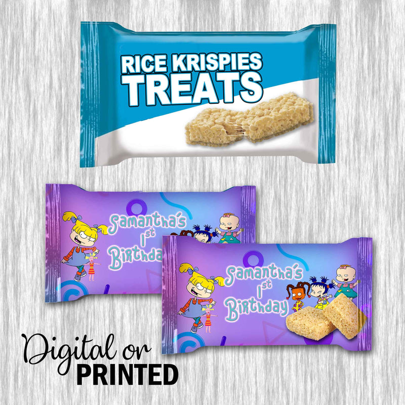 Rugrats purple Bundle Party Labels or Finished Snacks