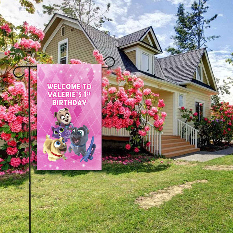 Puppy Dog Pals Garden Flag with pole - Garden Sign - 11x18in double sided