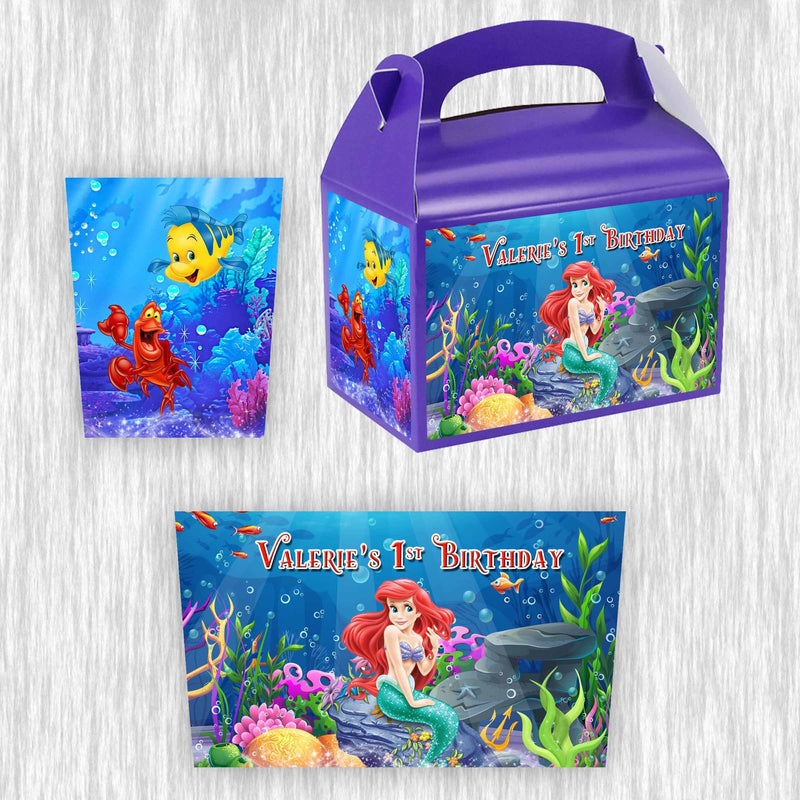 The Little Mermaid Small Gable Box - Treat Box - 4.5x3in - 12pack