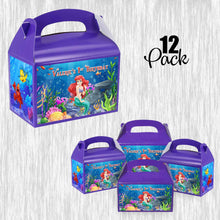 Load image into Gallery viewer, The Little Mermaid Small Gable Box - Treat Box - 4.5x3in - 12pack
