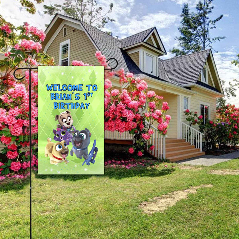 Puppy Dog Pals Garden Flag with pole - Garden Sign - 11x18in double sided